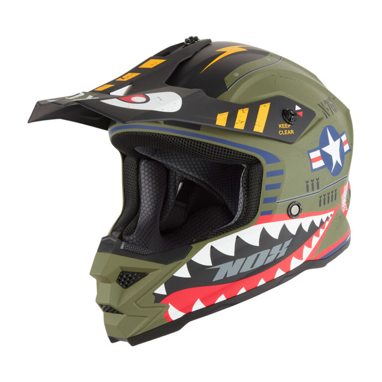 Kaciga NOX Cross N761 FIGHTER mat KHAKI dečija