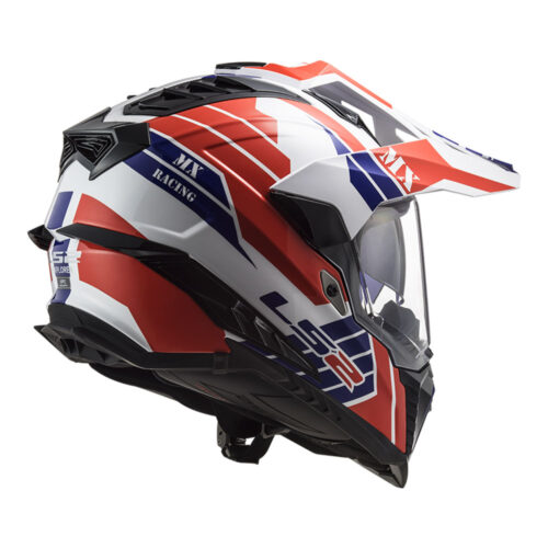 Kaciga LS2 Enduro MX701 EXPLORER ATLANTIS belo crveno plava