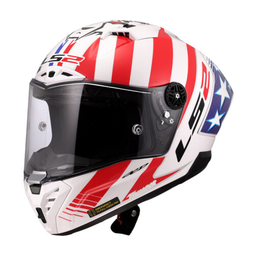 Kaciga LS2 Full Face FF805 THUNDER CARBON GP AERO REPLICA BAZ crveno belo plava