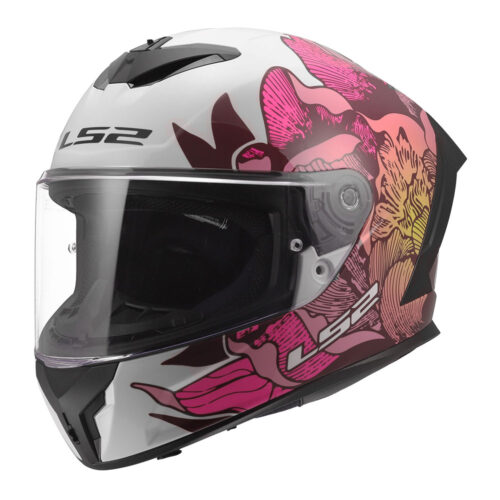Kaciga LS2 Full Face FF820 RAPID III POPPIES II belo roza