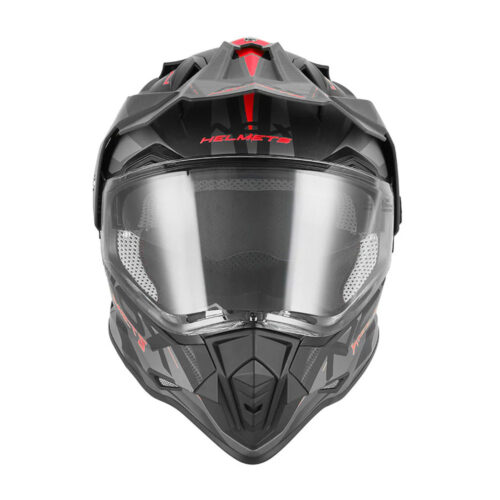 Kaciga NOX Enduro sa vizirom N312 TRACK mat crno crvena