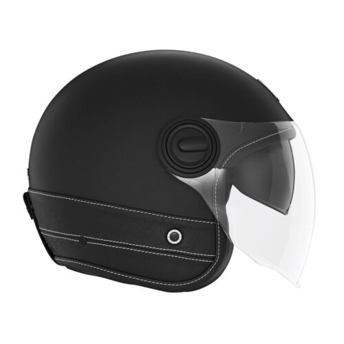 Kaciga NOX HERITAGE PREMIUM crna sa crnom kožom