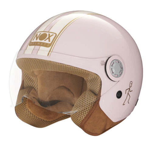 Kaciga NOX Jet 210 pastelno roza