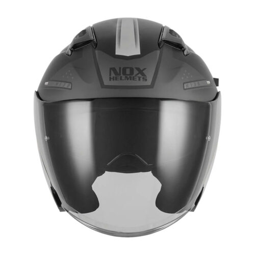 Kaciga NOX Jet N130 EKTO mat crno srebrna