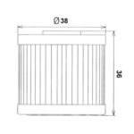 HIFLOFILTRO MOTO FILTER ULJA  (HF117)