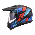 Kaciga LS2 Enduro MX702 PIONEER II BLOCK crno crveno plava