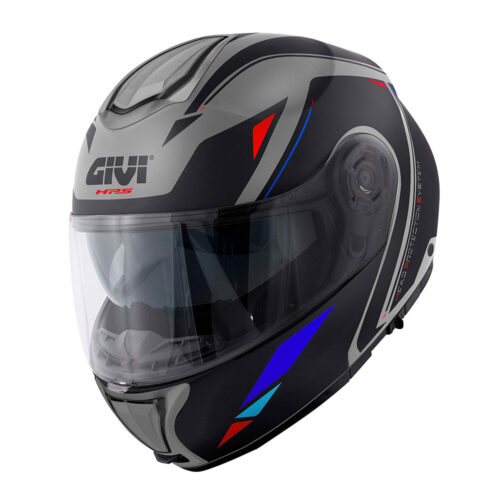 Kaciga GIVI Flip Up X26 SQUARE mat sivo crno plavo crvena