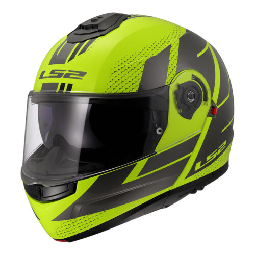 Kaciga LS2 Flip Up FF908 STROBE II CODE žuto siva