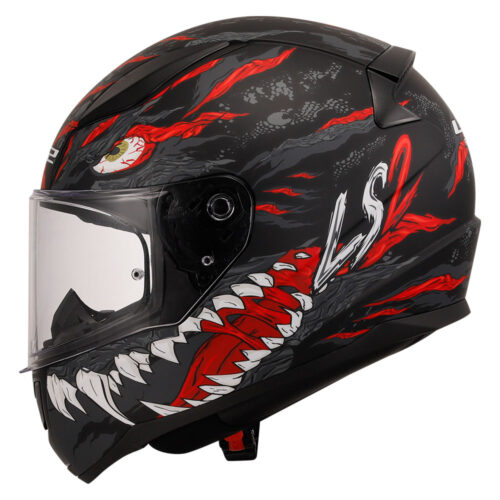 Kaciga LS2 Full Face FF353 RAPID II KAIJU crno belo crvena